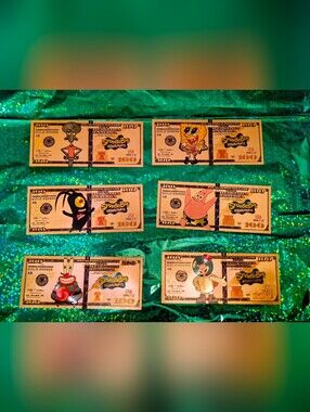 SpongeBob SquarePants Novelty $100 GOLD BACK